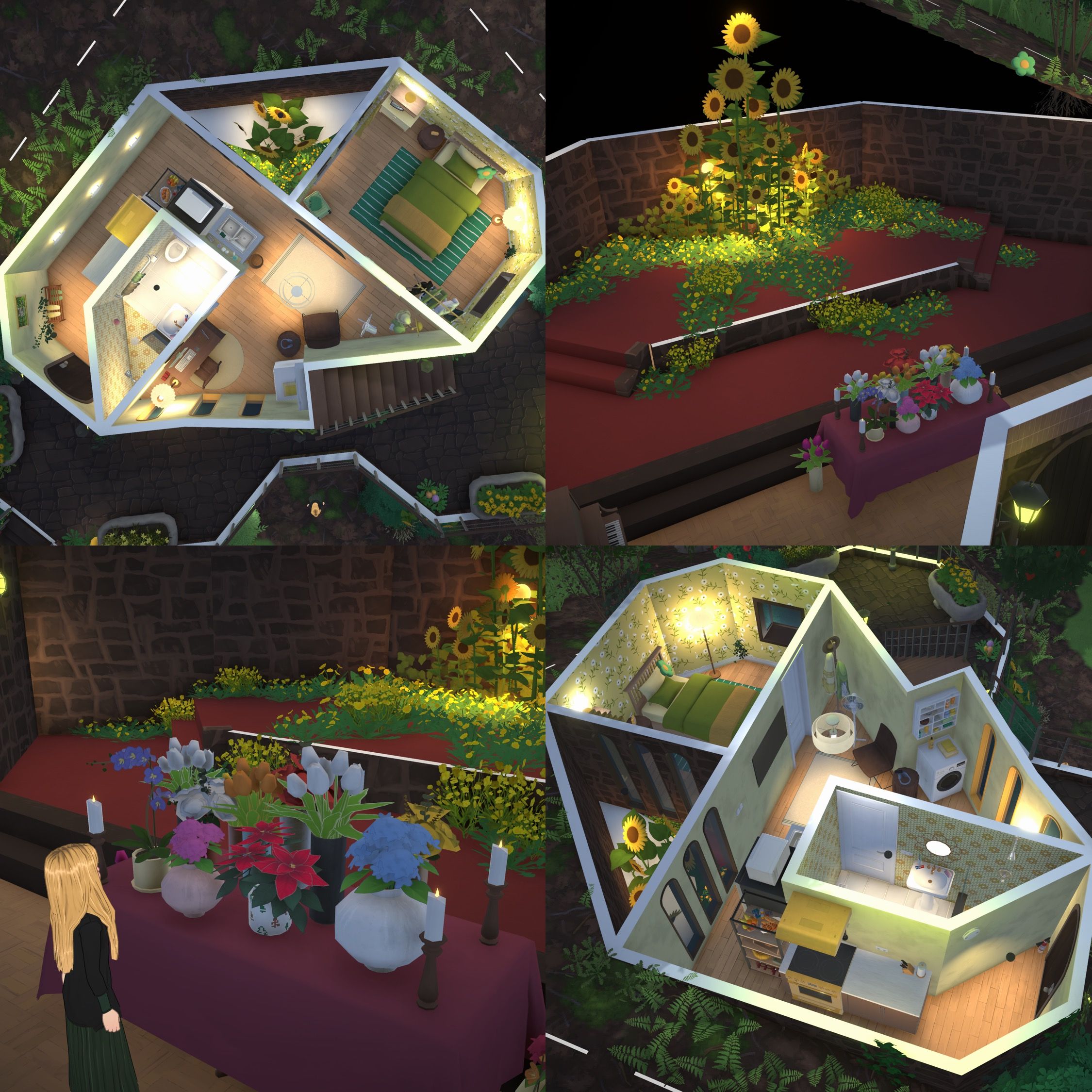 The Sunflower Worship Temple by Purrpinkdollhouses image 1