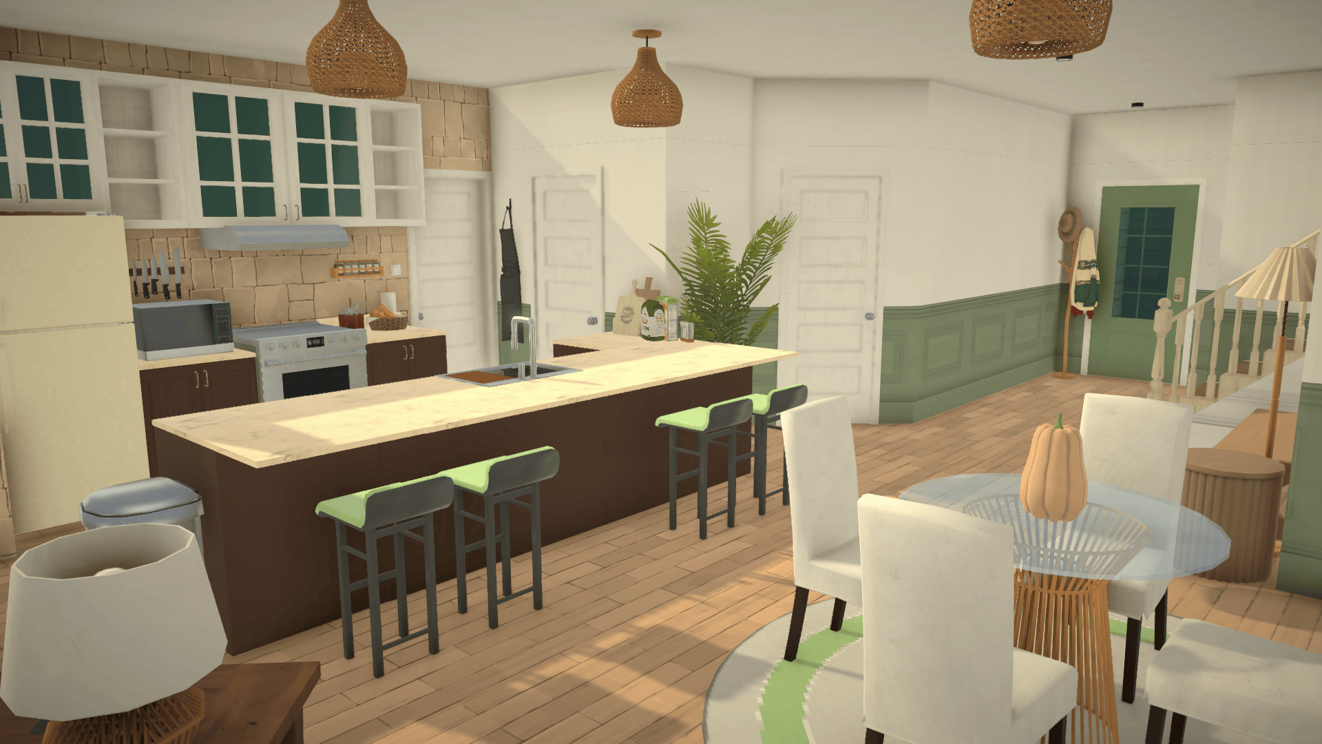 Green Suburban House image 3