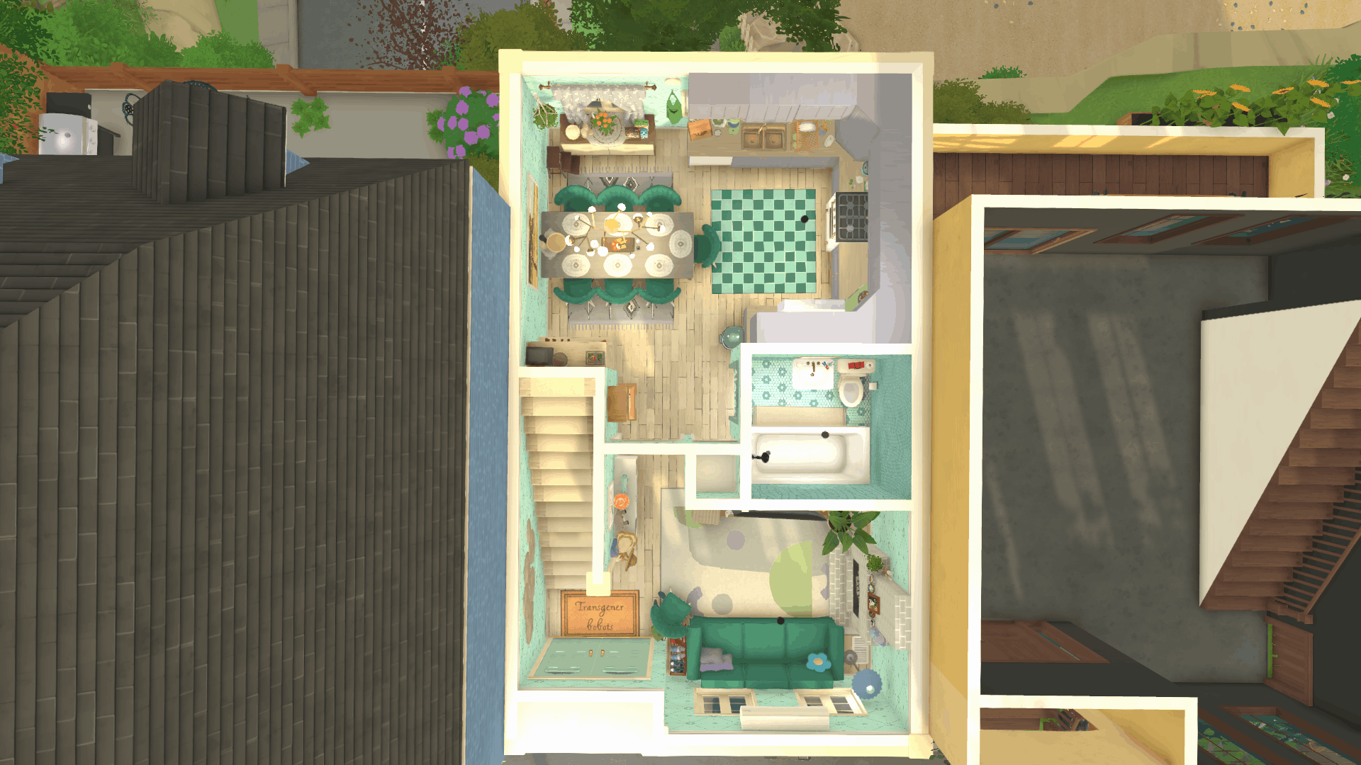 Trans Pride townhouse- Pink & Blue 4 Story Family Home image 2