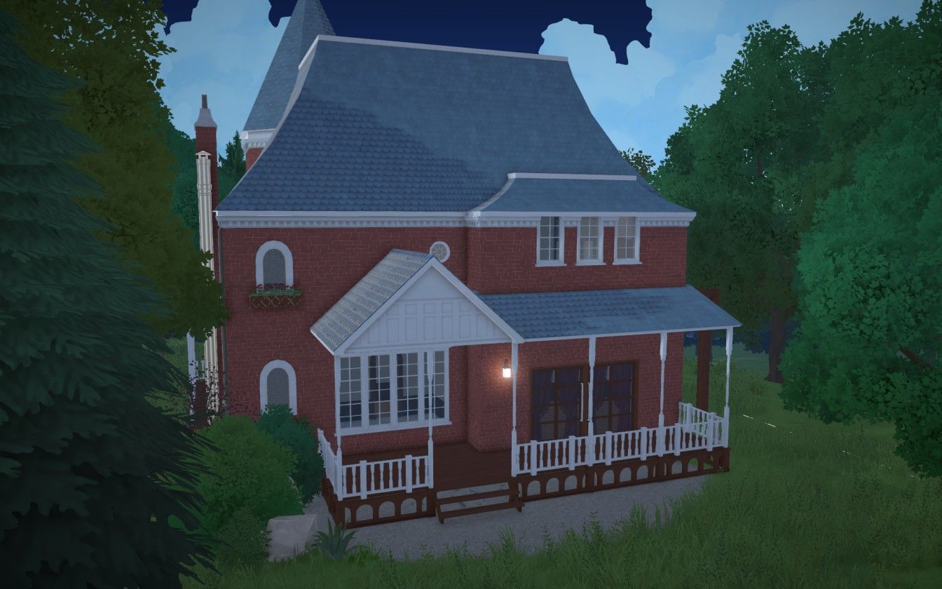 British mansion behind a forest image 2