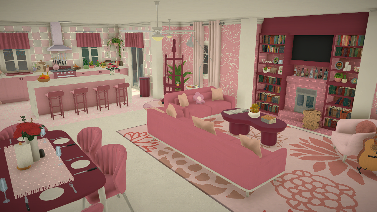 Spacious 1 bedroom 1.5 bathroom cute pink house image 2