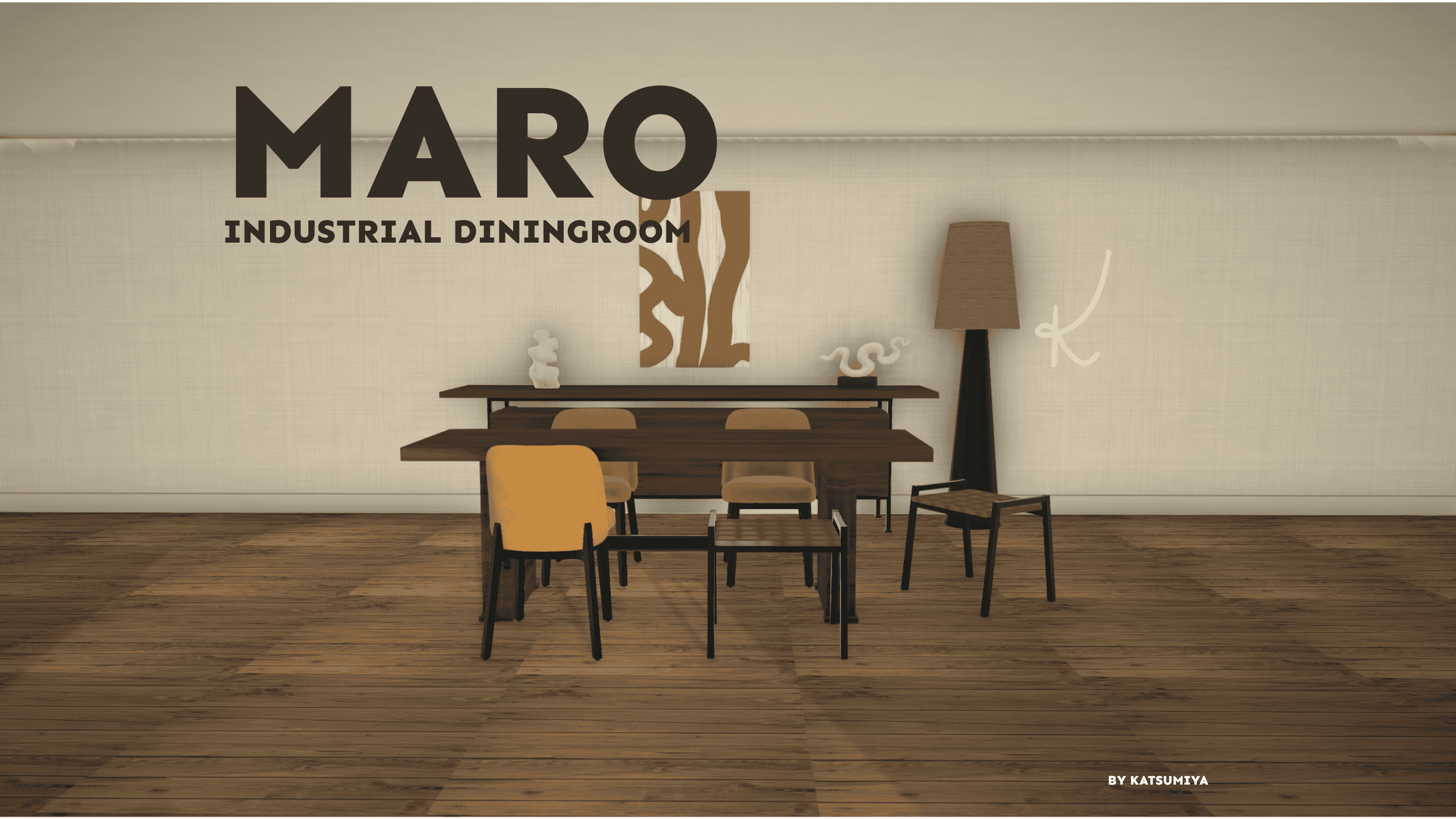 MARO Dining Room Set | Industrial Furniture CC image 1