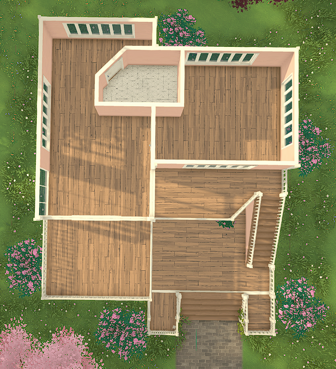 Pink Home With Balcony image 3