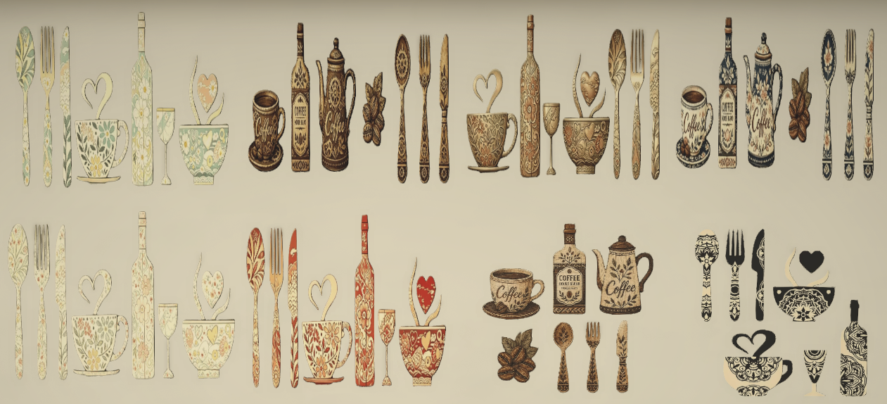 [NR] Dish & Utensil Decals image 1