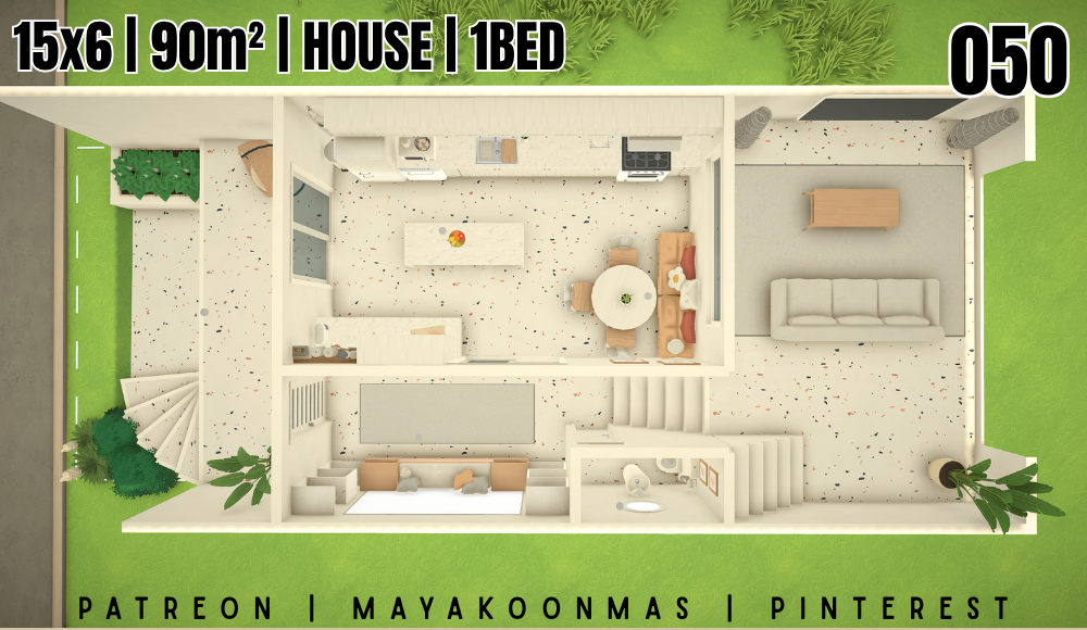 050 HOUSE 1BED 15x6 90m² image 7