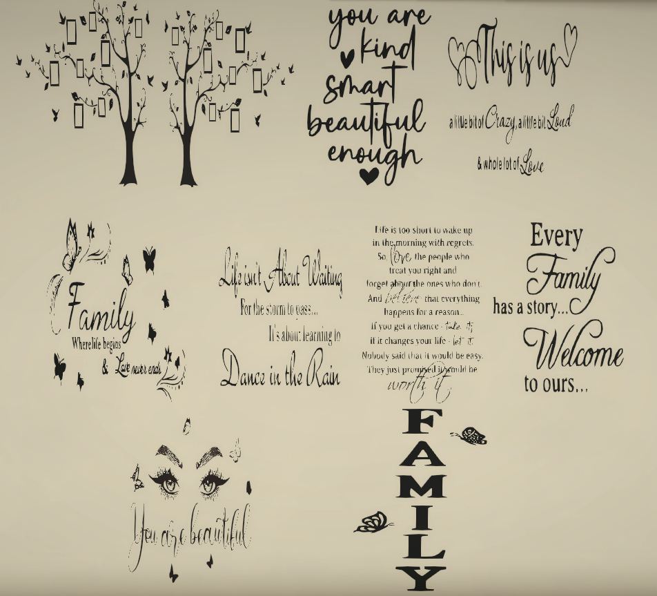 [NR] Black Quote Decals image 1