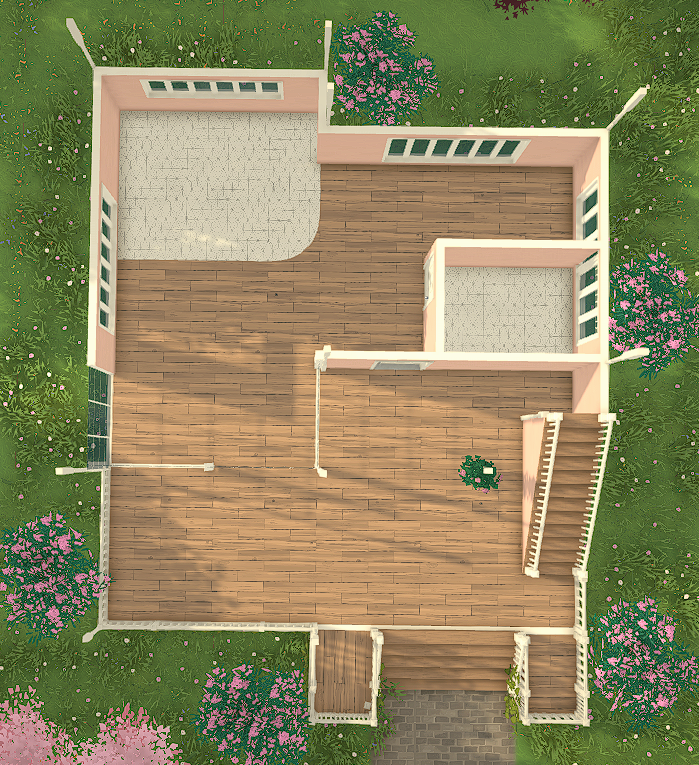 Pink Home With Balcony image 2