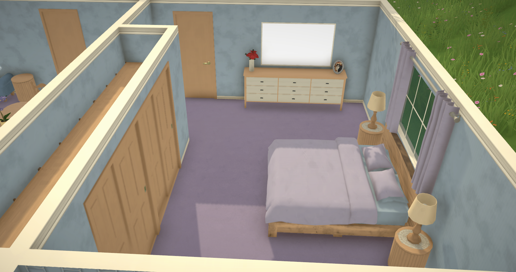 Family Home in purple, blue and pink image 7