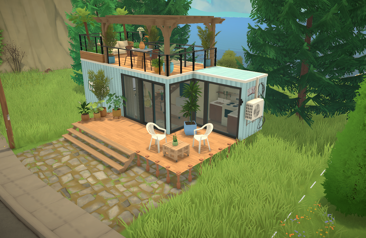 Baby blue container house image 1