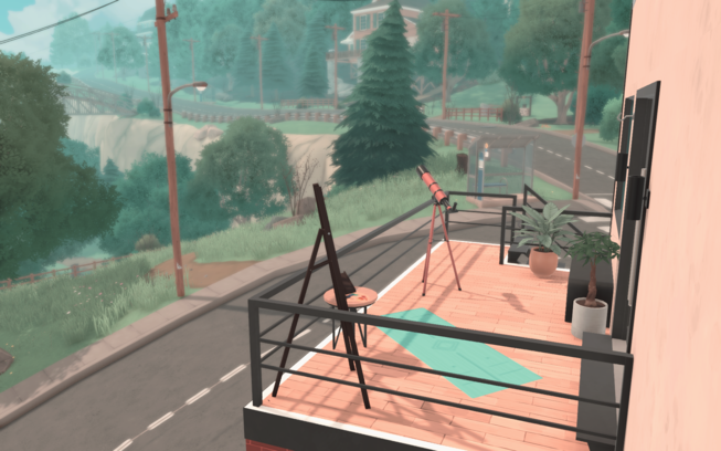 Pink and Turquoise Modern Loft image 5