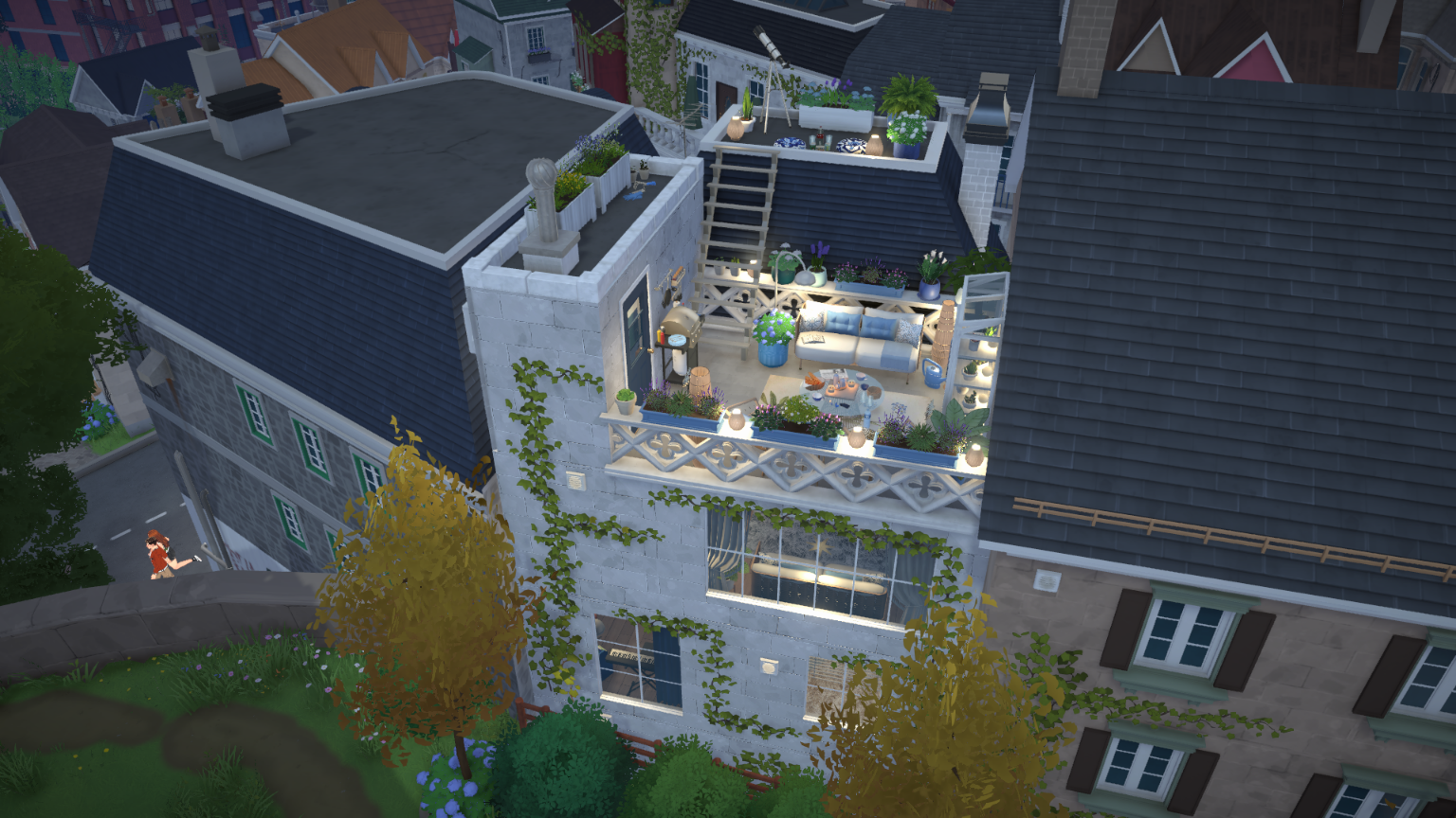[FlaviaForesta] Classy blue family townhouse with rooftop terrace image 5