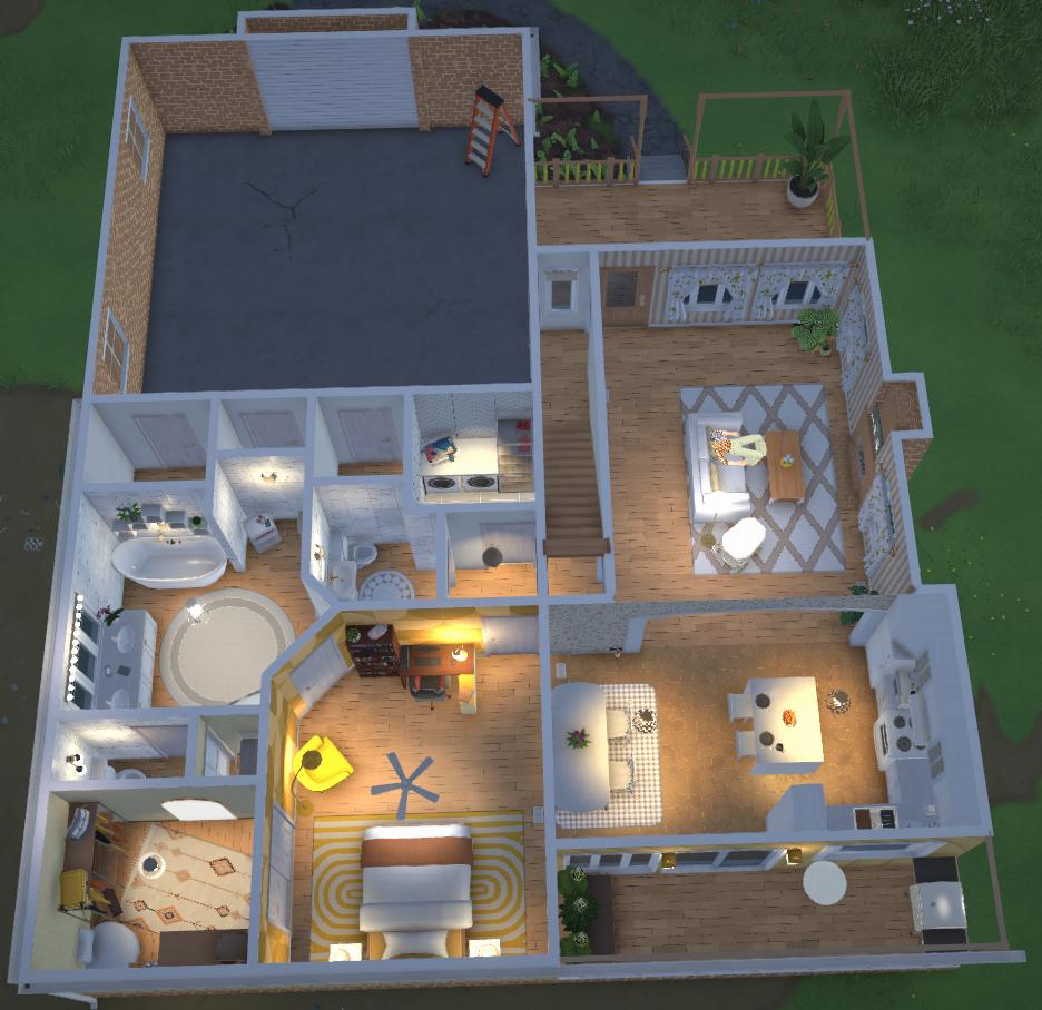 Yellow House with garage image 3