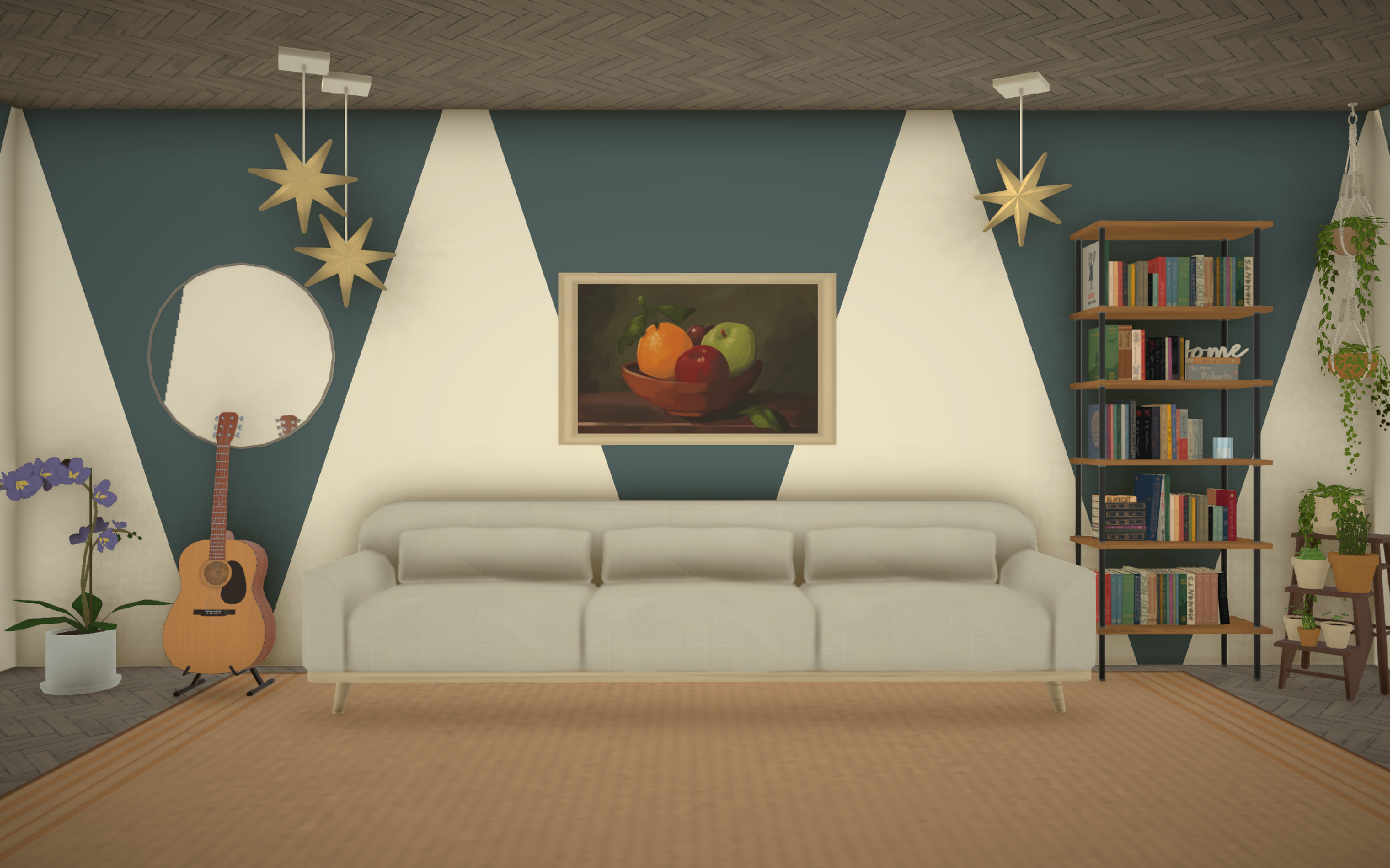 [TEA] Diagonal Transition Wall Paint A image 12