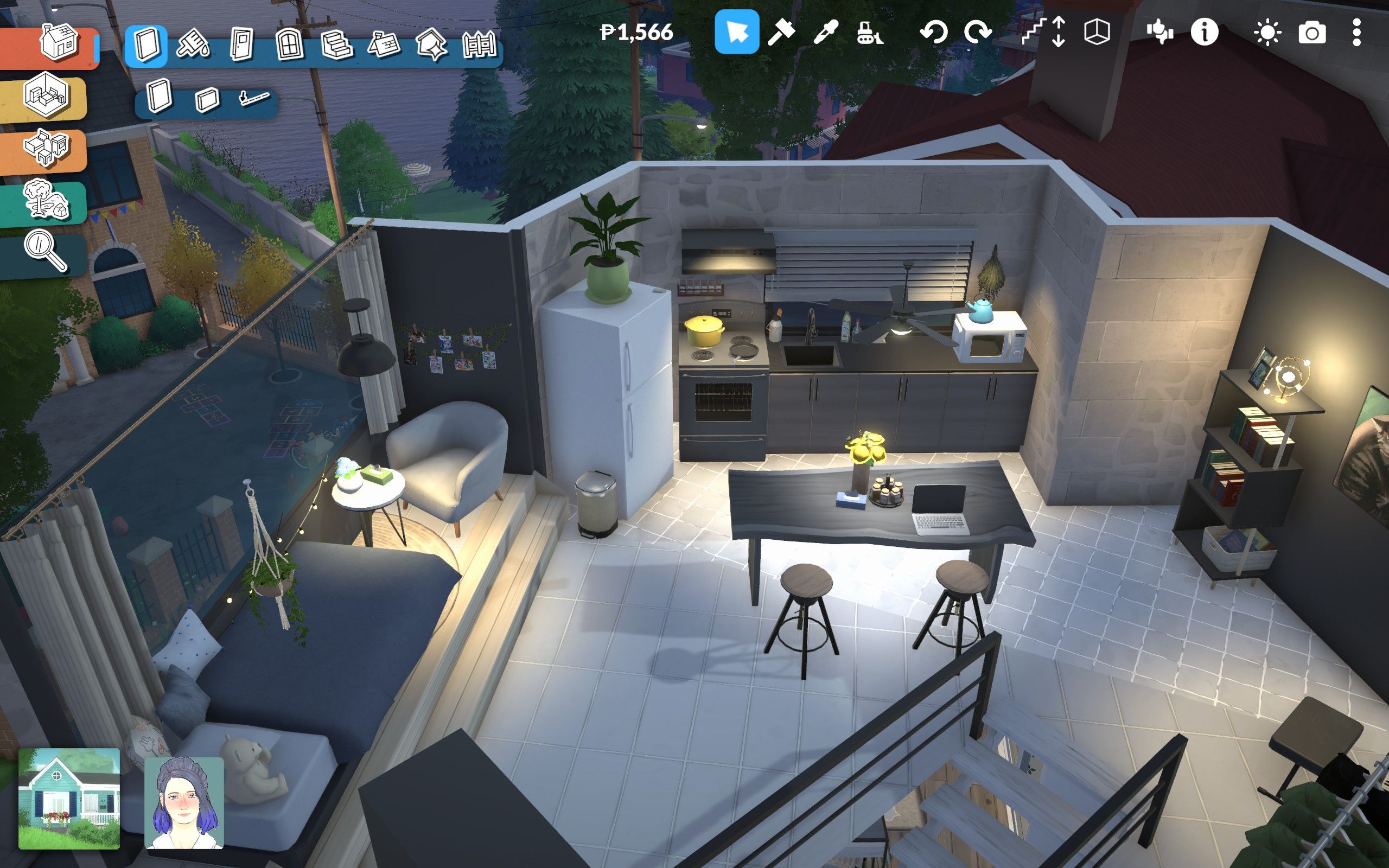 Modern Style apartment B&W image 2