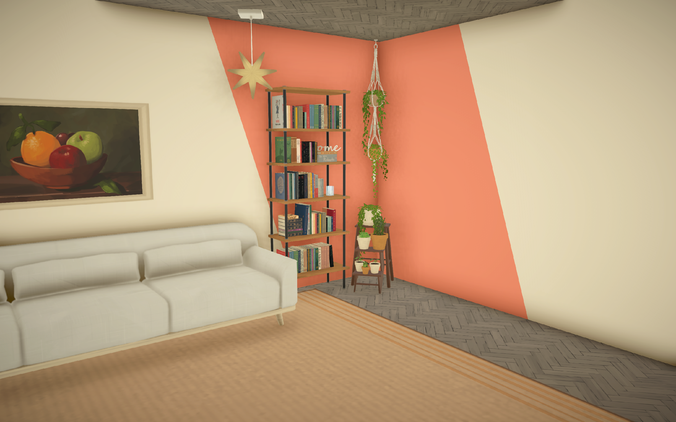 [TEA] Diagonal Transition Wall Paint A image 4