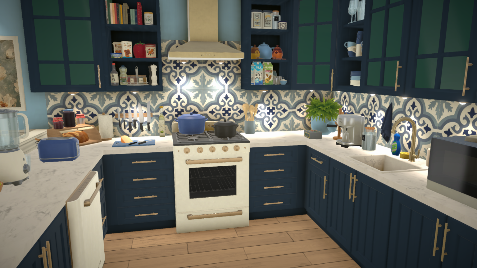 [FlaviaForesta] Classy blue family townhouse with rooftop terrace image 14