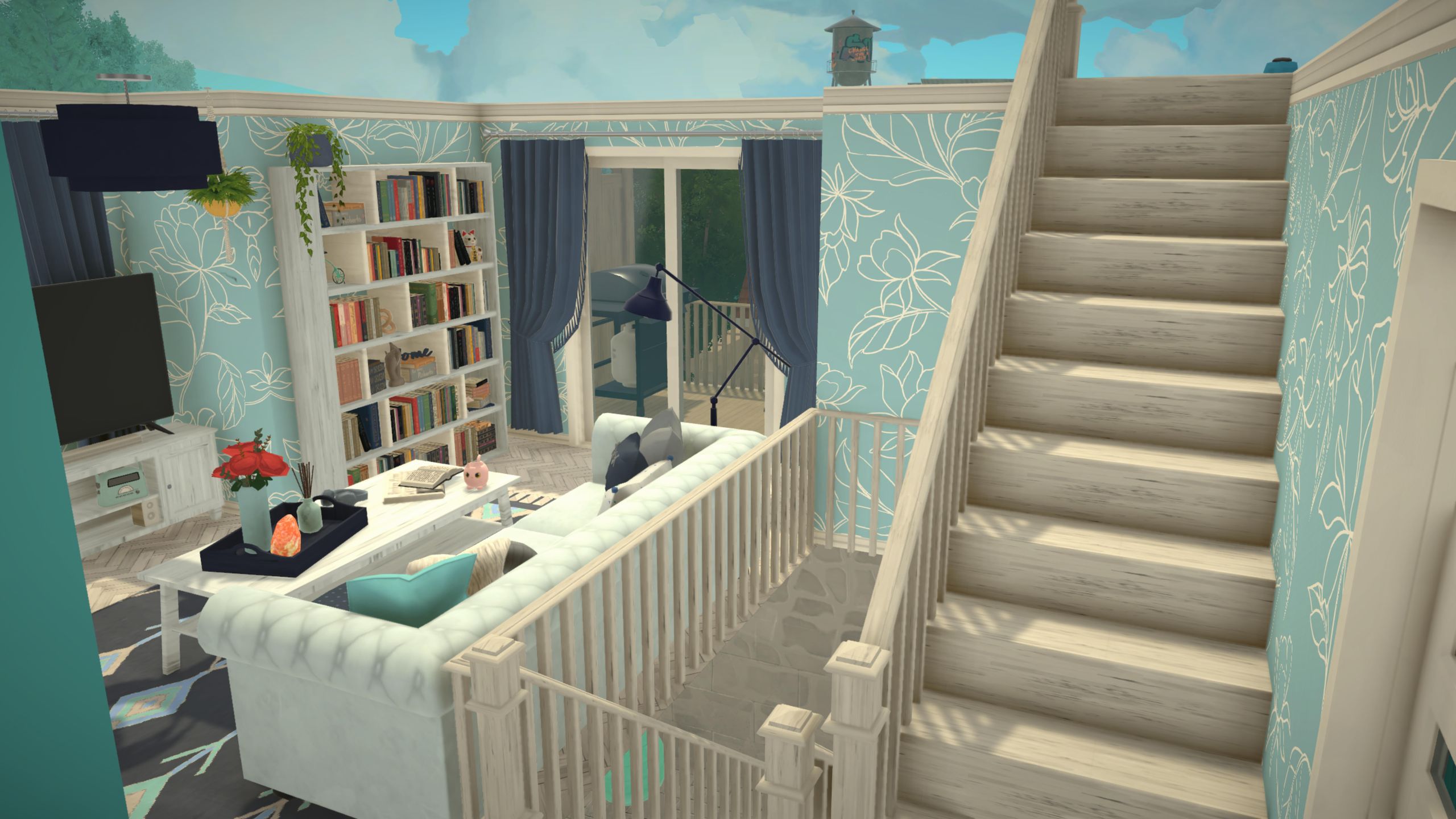 Light navy turquoise house image 7