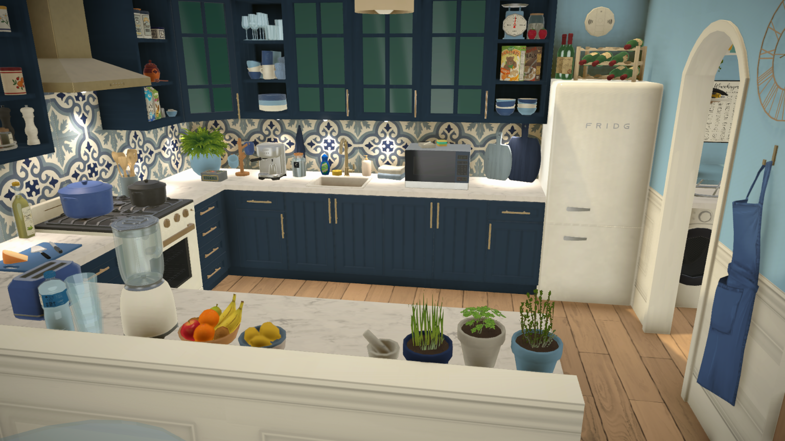 [FlaviaForesta] Classy blue family townhouse with rooftop terrace image 13