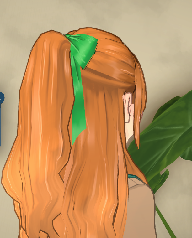 Recolorable HalfUpPonytail Ribbon image 2