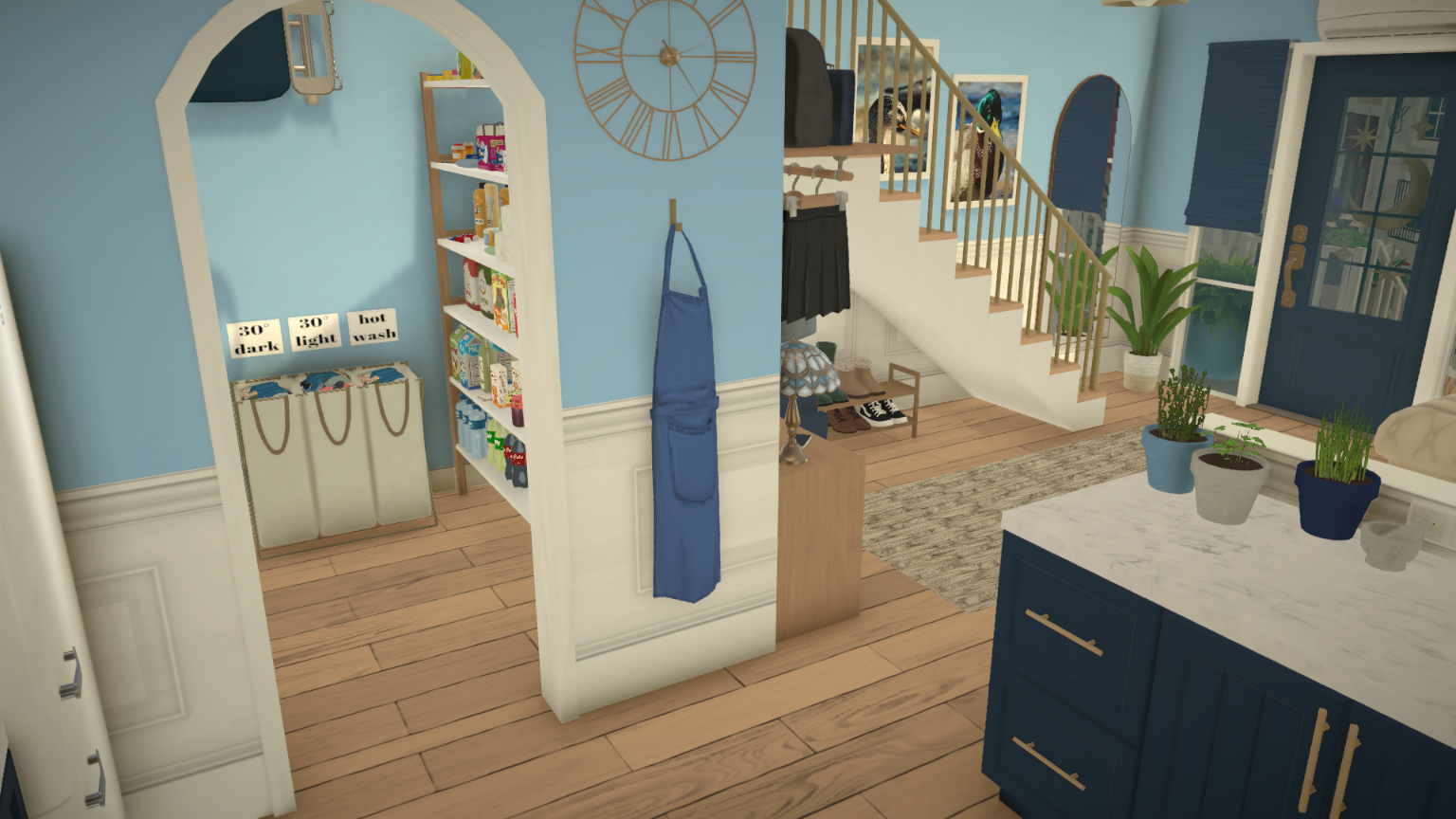 [FlaviaForesta] Classy blue family townhouse with rooftop terrace image 22