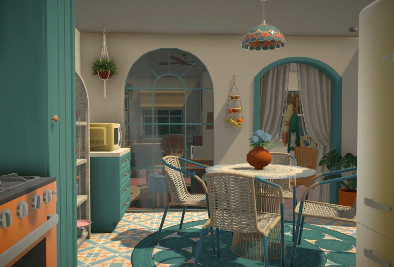 White and blue cozy Italian home image 4