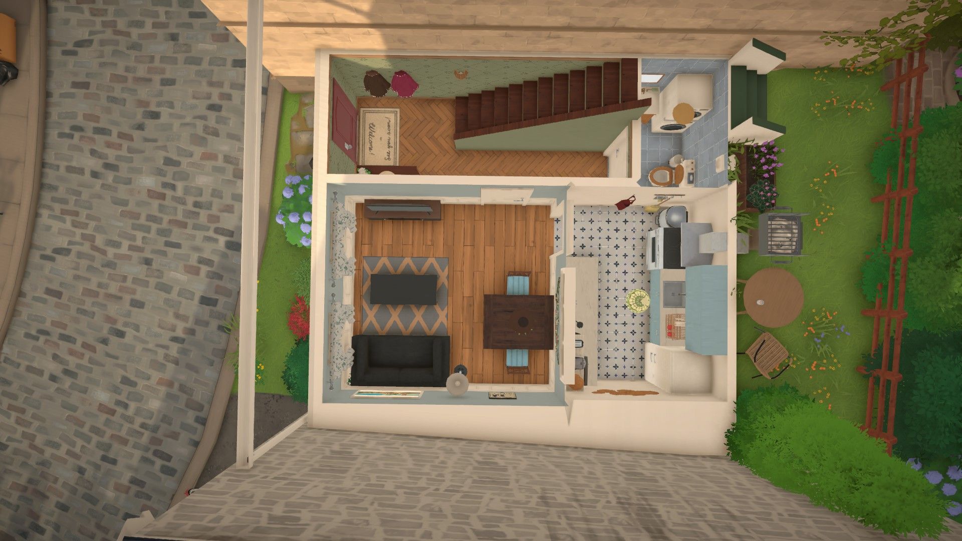 Cozy blue town house image 3