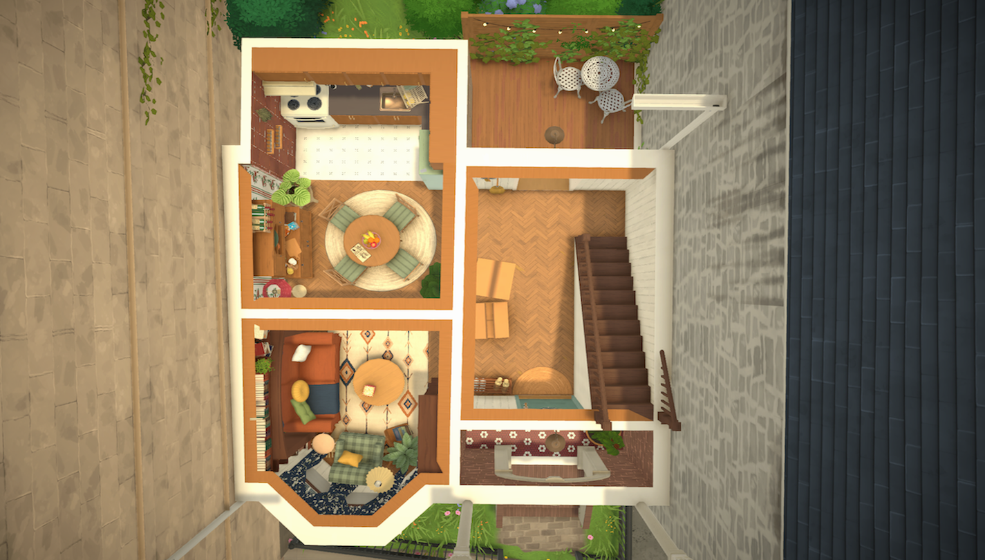 Eclectic Book Nook Townhouse | No CC No Mods image 3