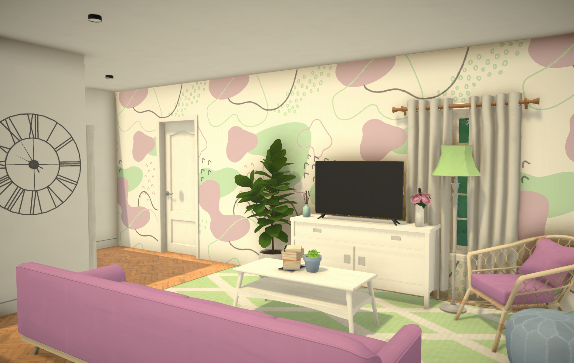 Purple and Green Small Family Home image 3