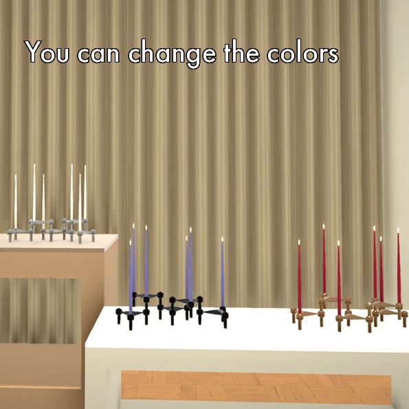 Stoff Nagel Candle Holder 5pcs image 1