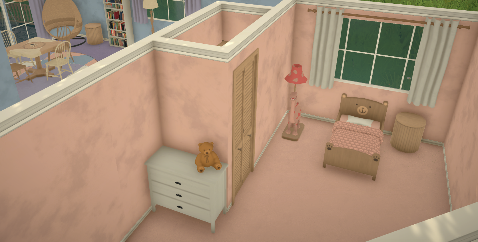 Family Home in purple, blue and pink image 5