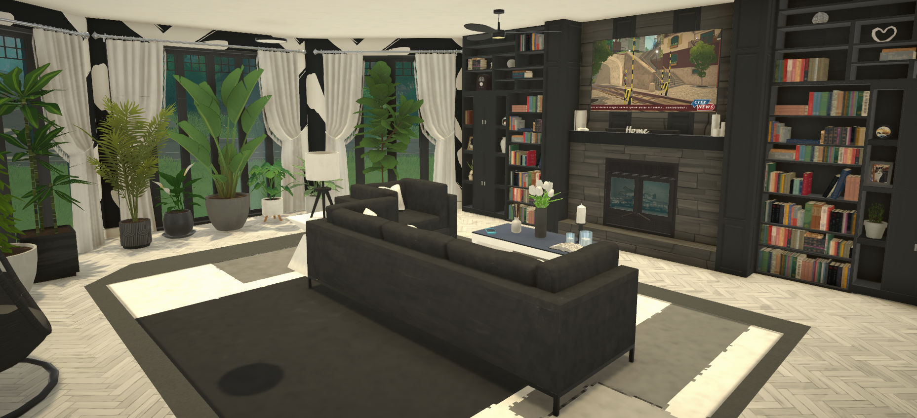 Monochrome modern victorian image 1
