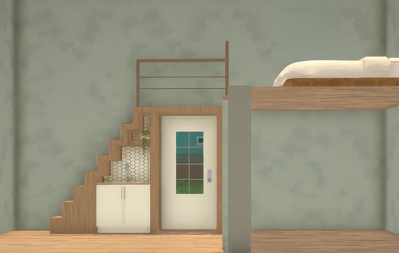 Tiny Home Loft Stairs image 2