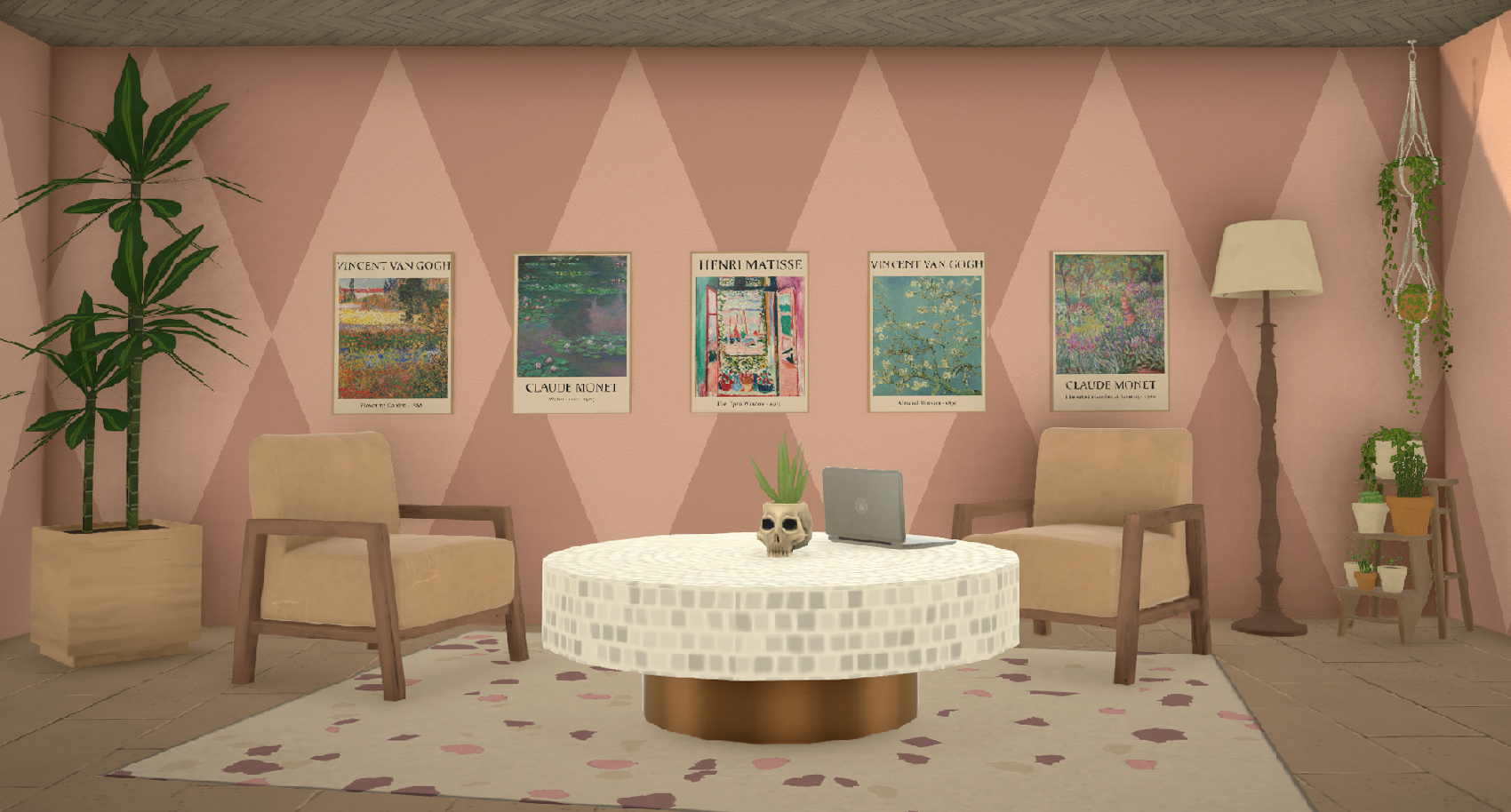 [TEA] Large Diamonds Wall Paint image 3