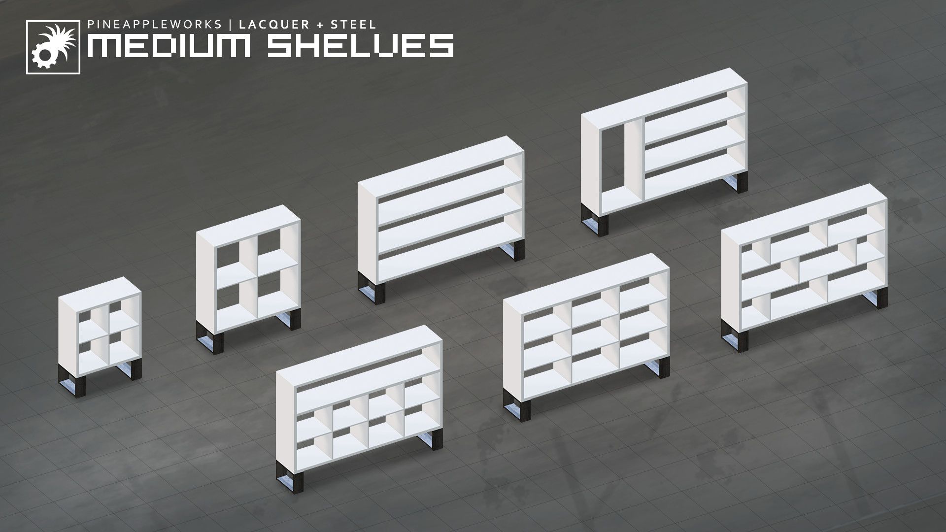 | PaW | Lacquer+Steel | Furniture Pack with 85 pieces image 18