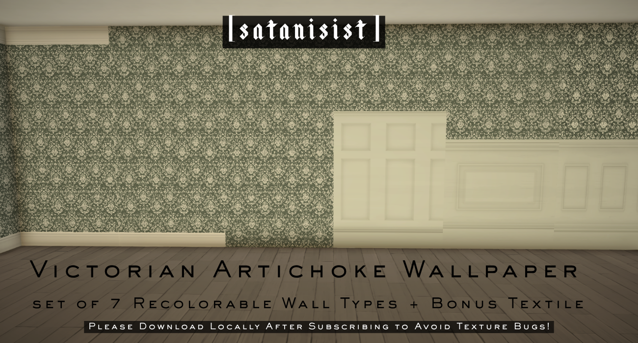 [satanisist] Victorian Artichoke Wallpaper Set of 7 image 1