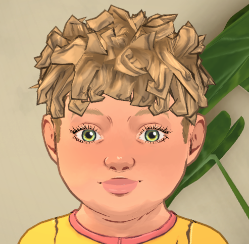 [Toddler] Hair "CurlyUndercut" image 1