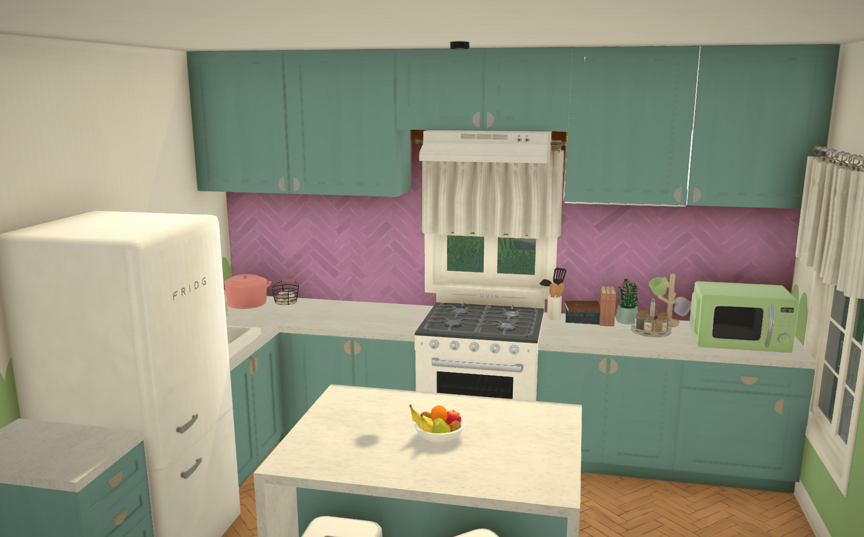 Purple and Green Small Family Home image 6