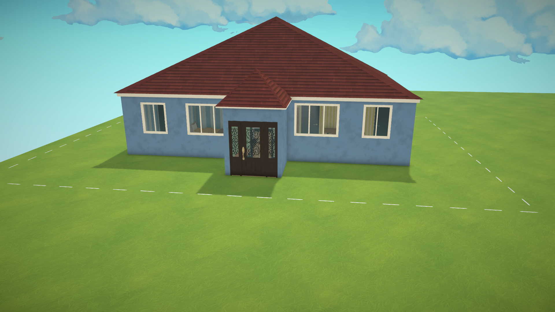 baby blue and dark brown family home image 1