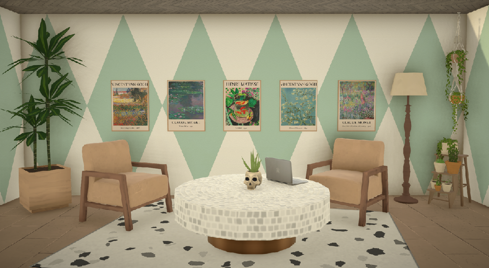 [TEA] Large Diamonds Wall Paint image 5
