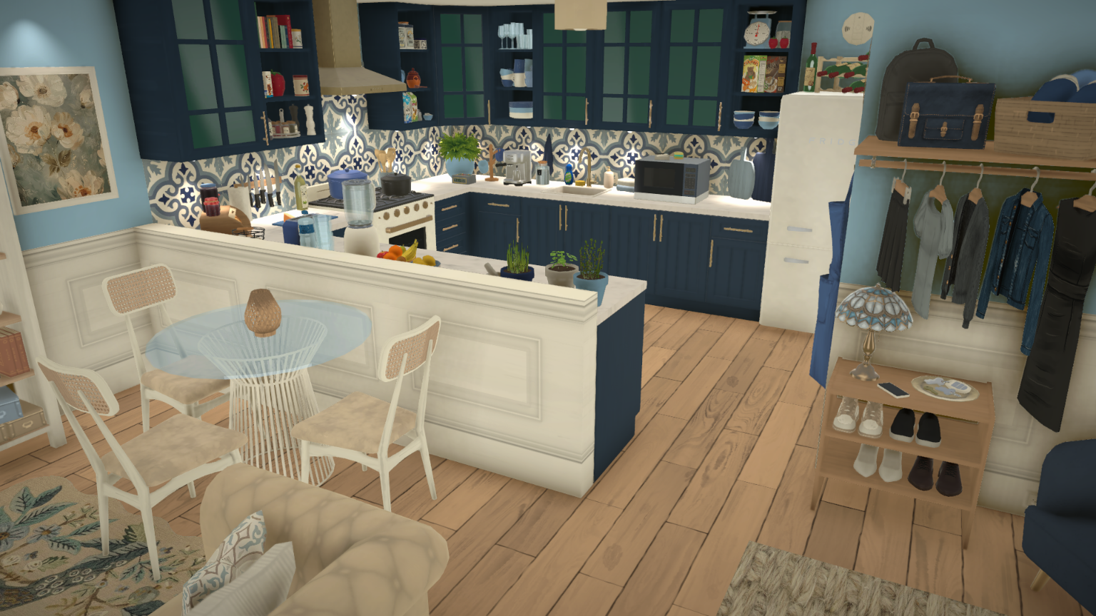 [FlaviaForesta] Classy blue family townhouse with rooftop terrace image 11