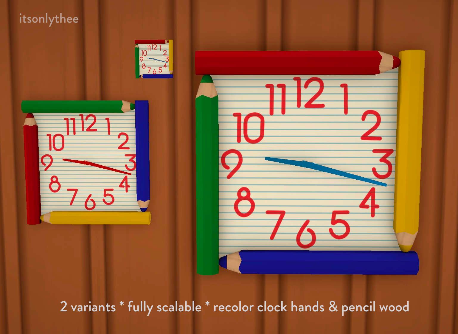 [itsonlythee] 1980s Colored Pencil Clock image 4