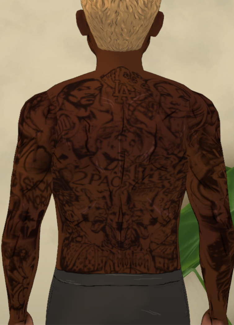 LA Gangsta Back Tat image 4