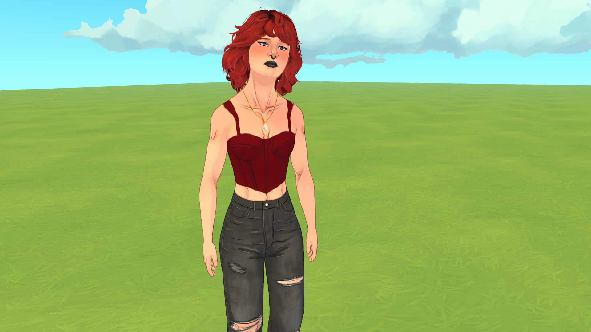 SarcasticPizza - Corset Crop Top image 1