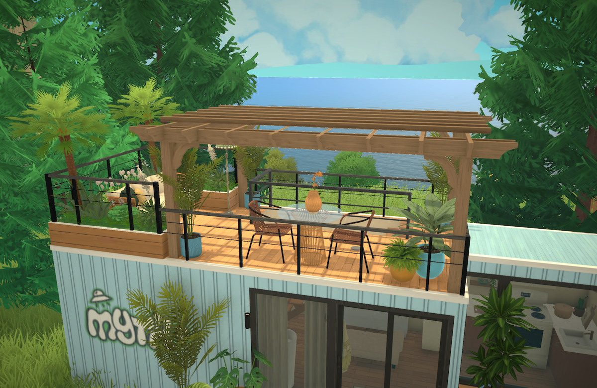 Baby blue container house image 4