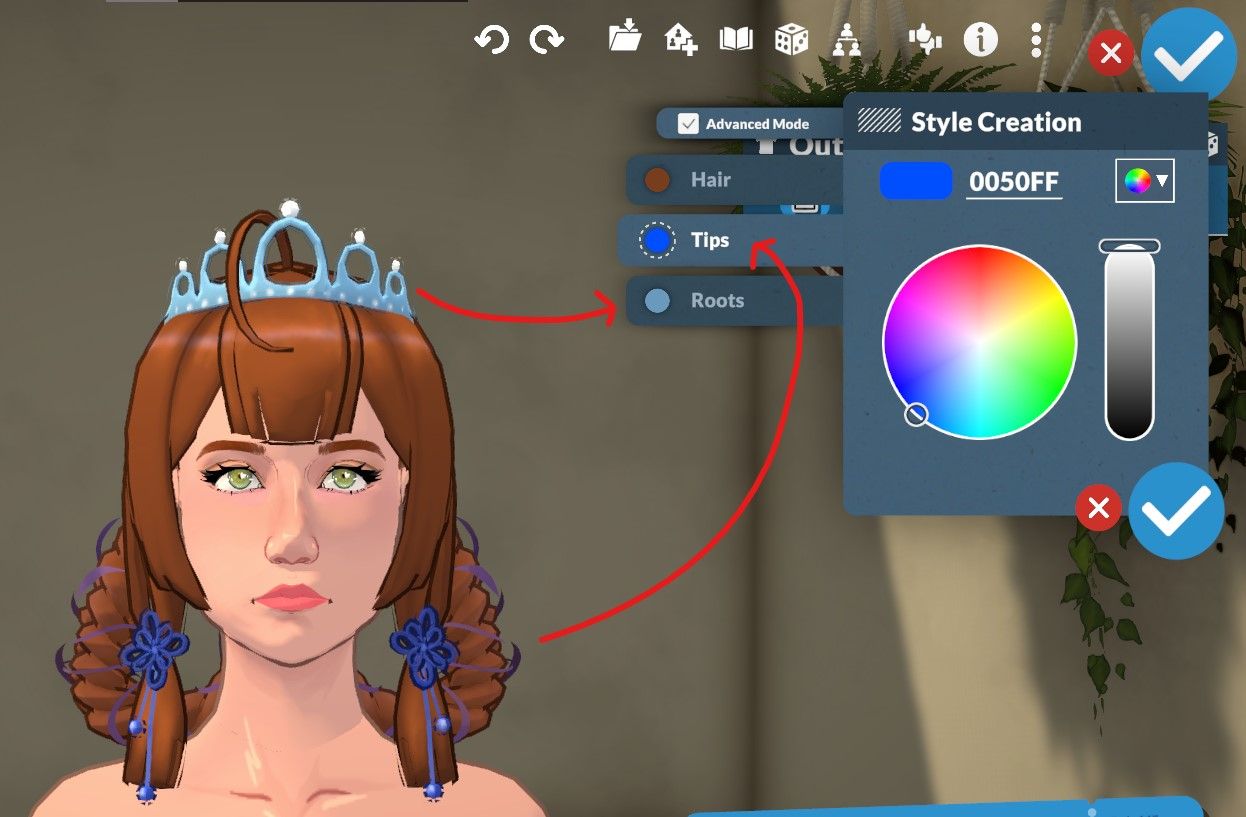 Princess Hair (+Variant removes tiara and ribbons) image 2