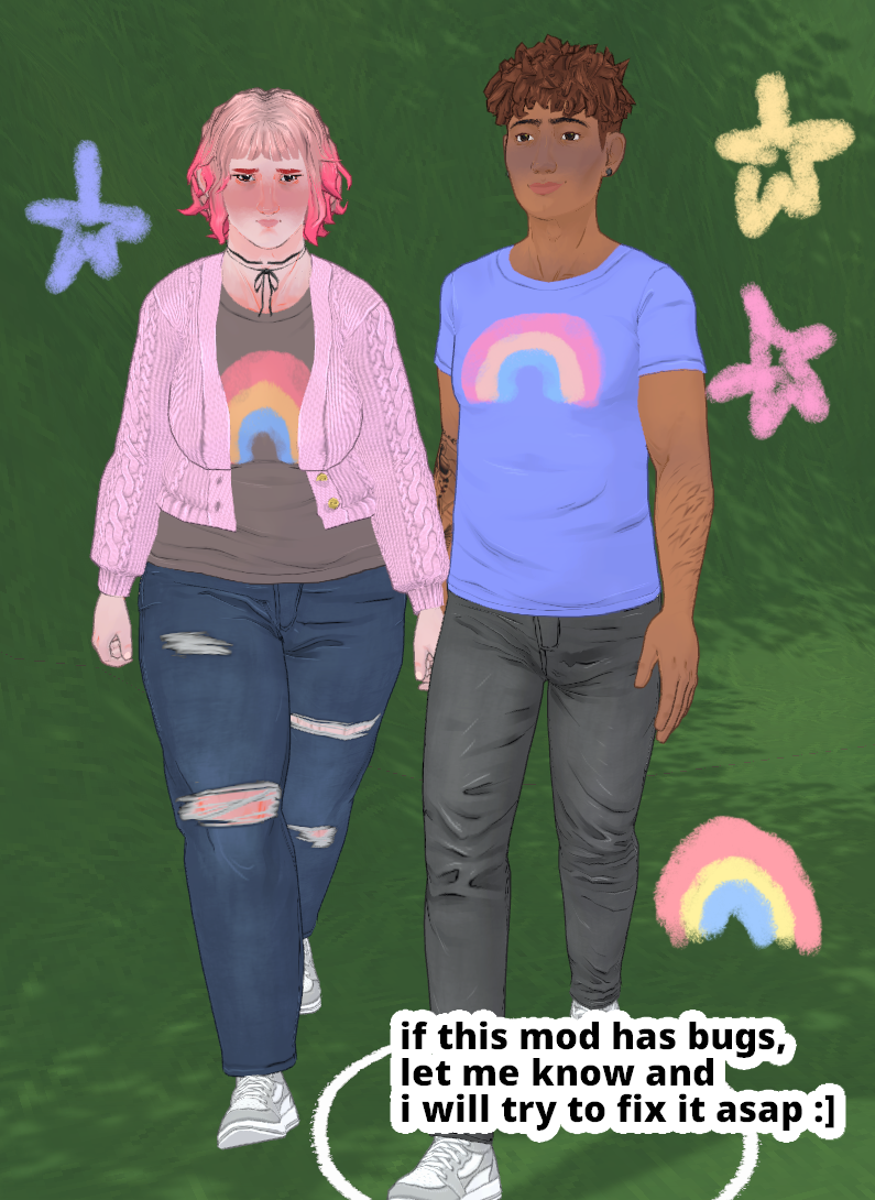 avrum's rainbow tshirt recolour image 1