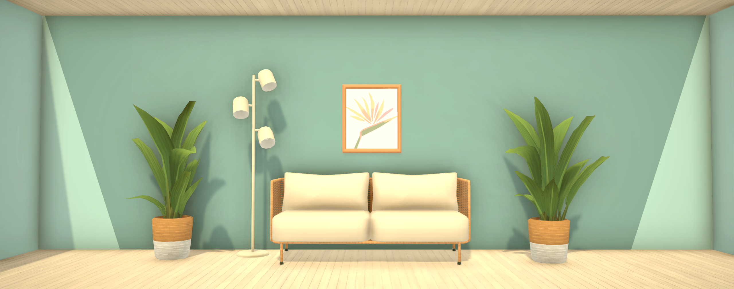 [TEA] Diagonal Transition Wall Paint B image 10