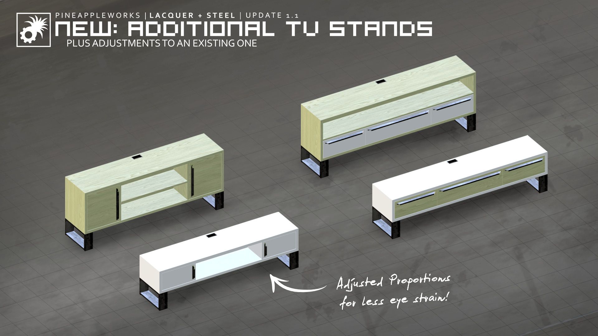 | PaW | Lacquer+Steel | Furniture Pack with 85 pieces image 6