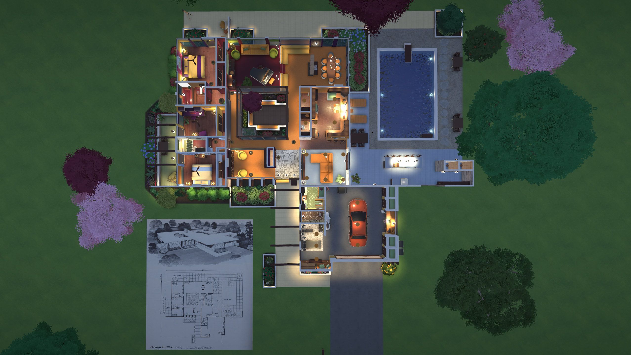 3 Bed, 2.5 Bath Mid-Century Modern House image 3