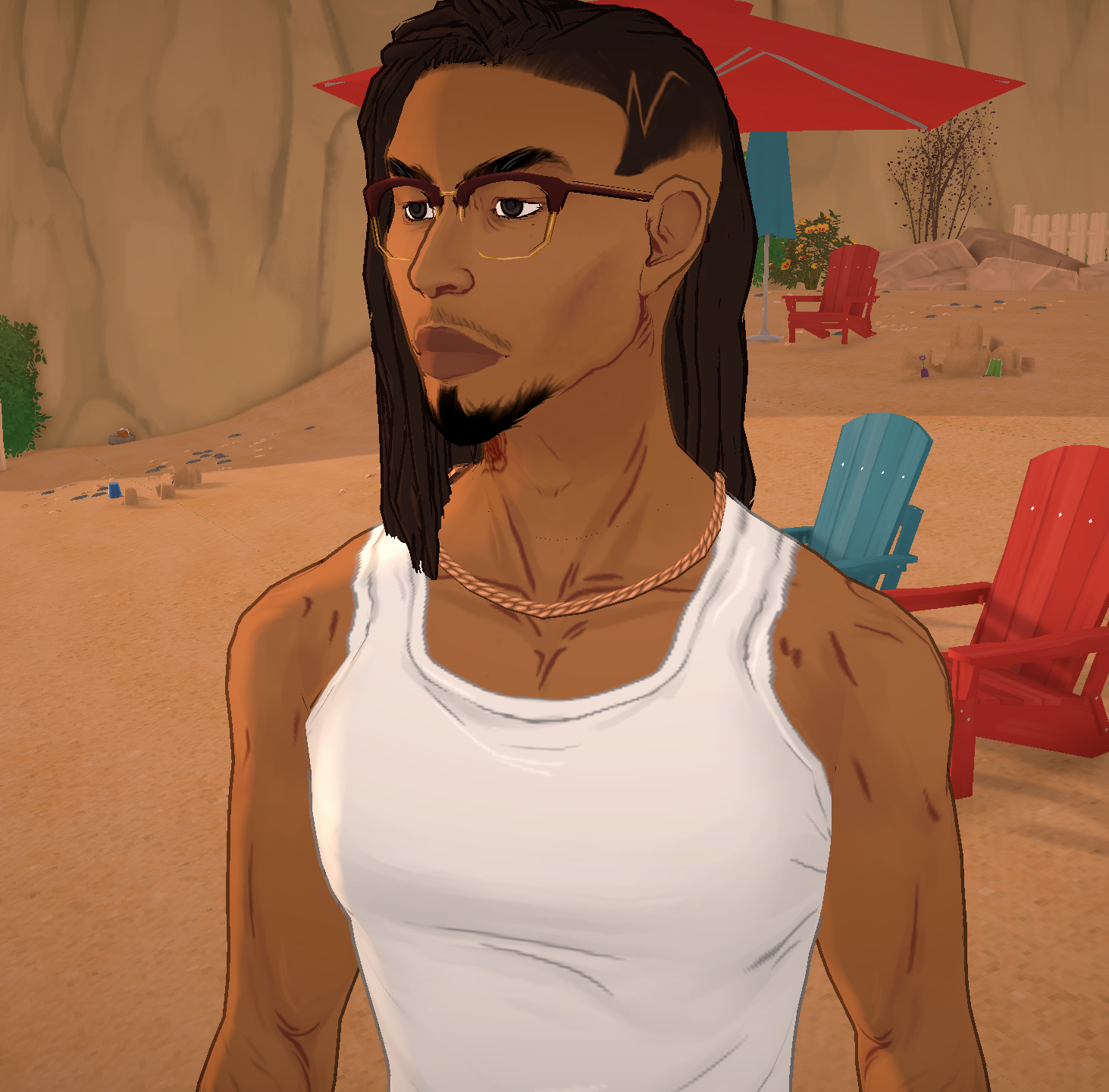 Locs with design image 3